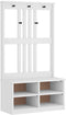 vidaXL - Halboom - SANDENS - wit - 87x40x159,5 - cm - massief - grenenhout