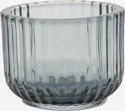 Point-Vergule - Theelichthouder glas blauw - 7.7cm
