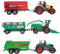 Toi-Toys Metal Tractor met Aanhanger - Speelset 6-delig - Multicolor (6 stuks)
