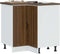 vidaXL - Keuken - hoekonderkast - Lucca - bewerkt - hout - bruin - eikenkleur