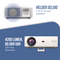 Salora BEAMER6042 - Beamer - 4200 lumen - Full HD 1920 × 1080 - 15.000:1 contrast - 2 luidsprekers - 2,68 kg