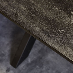 Eetkamertafel zwart - Eettafel Daan - Eetkamertafel mangohout 240 cm
