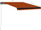 vidaXL - Luifel - handmatig - uittrekbaar - met - LED - 300x250 - cm - oranje - en - bruin
