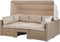 Beliani COCCOLIA - Loungeset voor 5 - Beige - PE rotan