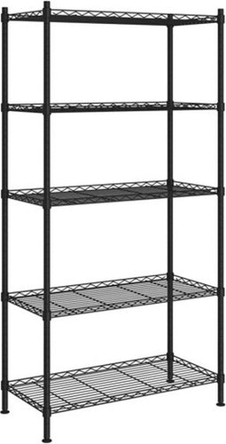 vidaXL Opbergrek 5-laags 250 kg 90x35x180 cm zwart