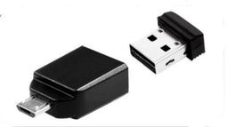 Verbatim Nano USB-station - 16GB - USB 2.0 en micro USB - Zwart