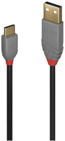 Lindy 36888 - USB 2.0 type C naar A - 3.00 m - Zwart