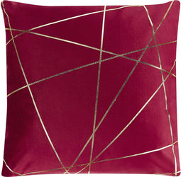 PINUS - Sierkussen set van 2 - Rood - 45 x 45 cm - Fluweel