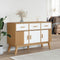 vidaXL - Dressoir - OLDEN - 114x43x73,5 - cm - massief - grenenhout - wit - en - bruin