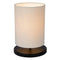 Atmooz - Tafellamp Kyle - Slaapkamer / Woonkamer - Industrieel - Zwart en witte kap - Hoogte 30cm - Metaal