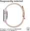 imoshion Magnetisch lederen bandje - Geschikt voor Apple Watch 1, 2, 3, 4, 5, 6, 7, 8, 9, 10 (42 mm), SE - 38/40/41 mm - Beige - One Size