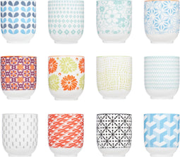 Cosy & Trendy Crazy Mix Beker - Ø 7.2 cm x 8.5 cm - 21 cl - Set-6 - Allerlei Dessins