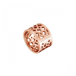 Tommy Hilfiger 2700744C - Ring Dames - Roestvrij staal - Roze (maat 14)