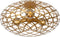 Lucide WOLFRAM - Plafonnière - Ø 65 cm - 3xE27 - Dimbaar - Mat Goud / Messing