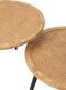 J-Line bijzettafel - bamboe - naturel - set van 2
