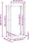 vidaXL - Haardhoutrek - met - regenhoes - 100x40x200 - cm - gegalvaniseerd - staal