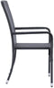 Juskys Yoro - Tuinstoelen - 4-delig - Stapelbaar - Zwart (4 stuks)