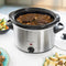 Bestron ASC350 - Slowcooker 3,5L - 3 programma's keramische pan glazen deksel - Zilver