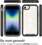 iMoshion Hoesje Geschikt voor iPhone SE (2022) / SE (2020) / 8 / 7 / 6s / 6 Hoesje - iMoshion 360° Full Protective Case - Zwart / Transparant