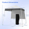 Coast Pop-up vouwpaviljoen 2 x 2 m - hoogteverstelbaar - waterdicht - met zijwand - wit