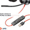 Poly Blackwire 3320 HS - Headset - Stijlvol design en geluidskwaliteit - Zwart