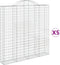 vidaXL - Schanskorven - 5 - st - gewelfd - 200x30x200/220 - cm - ijzer