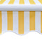 vidaXL - Luifel - handmatig - uittrekbaar - 300 - cm - geel/wit