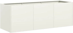 vidaXL - Plantenbak - 120x40x40 - cm - koudgewalst - staal - wit