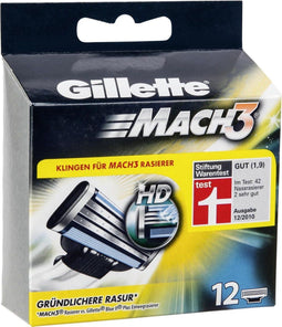 Gillette Mach3 Scheermesjes - 12 Stuks - Gillette Mach3 Scheermesjes - 12 Stuks
