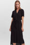 Vero Moda VMVICA S/S Shirt Dress - Lange jurk met ceintuur en split - M