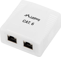 Lanberg - Lanberg opbouwdoos met 2 x RJ45 Cat.6 FTP afgeschermd