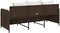 vidaXL - Tuinbank - 3-zits - met - kussens - poly - rattan - bruin