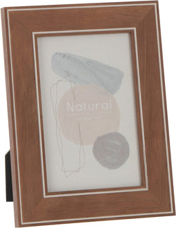 J-Line fotolijst - hout - donkerbruin - 2 stuks