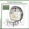 Coast Egg Stoel - XXL - Max. 205 kg - 110 x 82 x 145 cm - Bruin / Wit