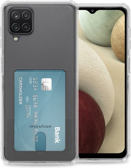 imoshion Hoesje Geschikt voor Samsung Galaxy A12 Hoesje Met Pasjeshouder - imoshion Softcase Backcover met pashouder - Transparant