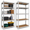 BRASQ Stellingkast - Set van 2 - Metalen Opbergrek - 180x90x40 cm - 5 lagen - 175 KG per plank - max 875 KG (2 stuks)