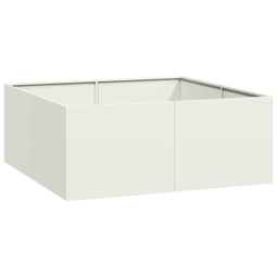 vidaXL - Plantenbak - 100x100x40 - cm - staal - wit