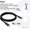 Club 3D CAC-1575 - USB4 Gen2x2 Type-C Kabel - 20Gbps Data 240W PD 4K60Hz - Zwart (2m)