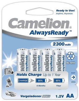 Camelion NH-AA2300ARBP4 - NiMH AA 1.2V 2300mAh - AlwaysReady - Wit (4/kaart)