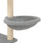 vidaXL - Kattenmeubel - met - sisal - krabpalen - 153 - cm - lichtgrijs