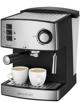 Clatronic ES 3643 - Espressomachine - 15 bar - Zwart/Roestvrijstaal