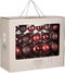 House of Seasons - Kerstballen Set - 42 Stuks - Ø7 cm - Donkerrood (42 stuks)