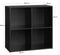 Woltu Boekenkast met 4 Vakken - Lage Opbergkast 59,6 x 29 x 59,8 cm - Multifunctionele Houten Kast -