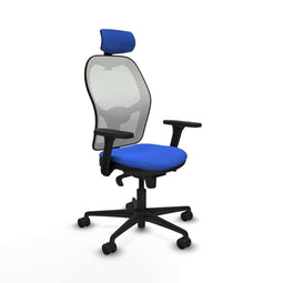 Piqueras y Crespo 3D036N2 - Bureaustoel - Verstelbare hoofdsteun - Blauw