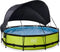 EXIT Lime zwembad ø360x76cm met filterpomp en schaduwdoek - groen