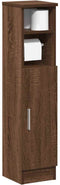 vidaXL - Badkamerkast - met - rolhouder - 20,5x22x90 - cm - bruin - eikenkleur