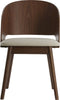Niebla eetkamerstoel - hout bruin+beige