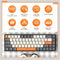 YINDIAO Draadloos Toetsenbord - Bluetooth - Zwart/Wit/Oranje - USB - 32,8 x10,0x5,6 cm