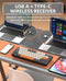 YINDIAO Draadloos Toetsenbord - Bluetooth - Zwart/Wit/Oranje - USB - 32,8 x10,0x5,6 cm