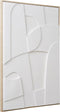 House Nordic Madeline Relief - Schilderij Canvas 60x90cm - Wit